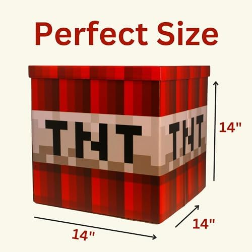 Large 14x14 Pixelated Storage Box with Lid