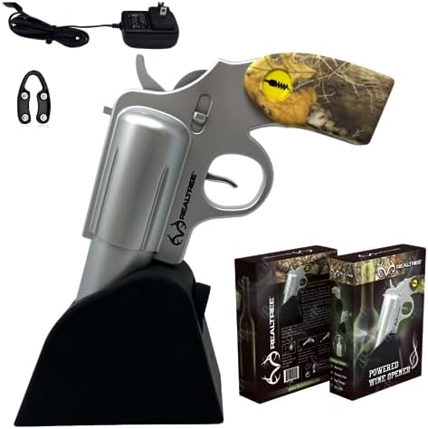 WineOvation Electric Gun Wine Opener - Silver