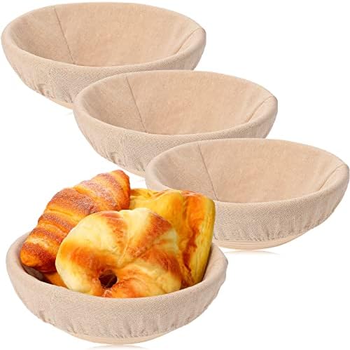 Patelai 10 Piece Sourdough Proofing Baskets with Liners and Scrapers