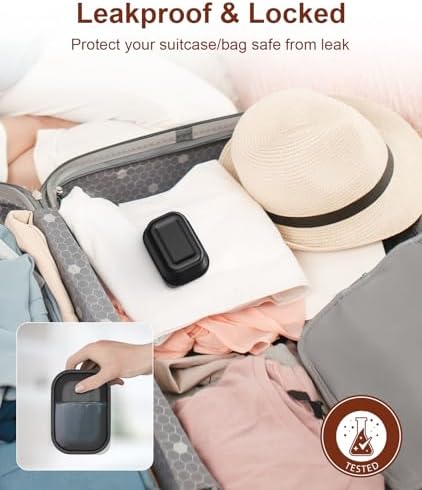 Quatish Leakproof Soap Dish with Lid and Draining Layer