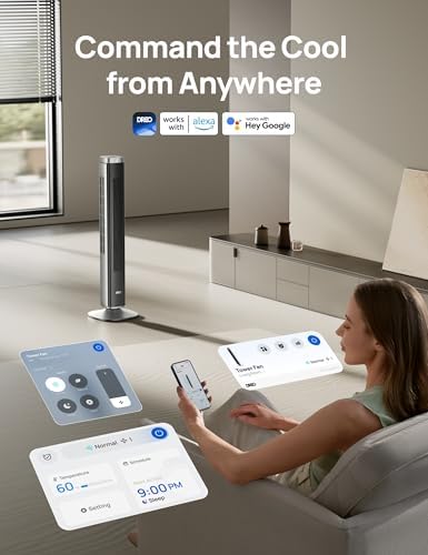 Dreo Tower Fan for Bedroom with 40ft Airflow and 12 Speeds