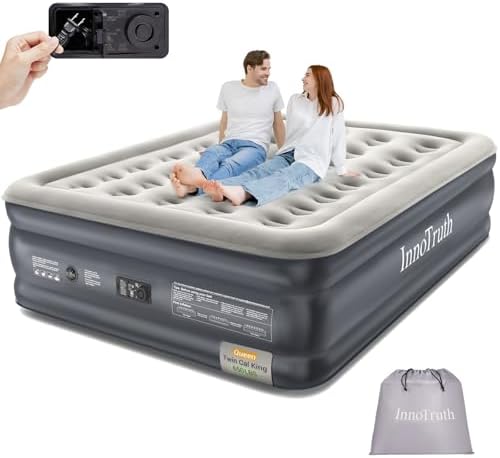 InnoTruth Queen Air Mattress with Built in Pump 18 Raised Colchones 650lb Capacity