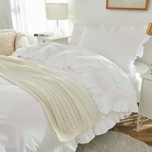 Brandream Kids Duvet Cover Set Twin White 2pcs
