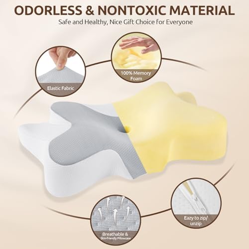 DONAMA Memory Foam Cervical Pillow for Sleeping Support