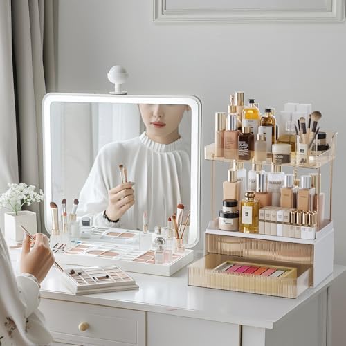 Delamu 2-Tier Makeup Organizer for Bathroom Storage