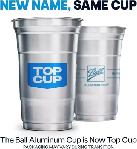 Top Cup by Ball 20 Ounce 30 Count Reusable Aluminum Party Cups