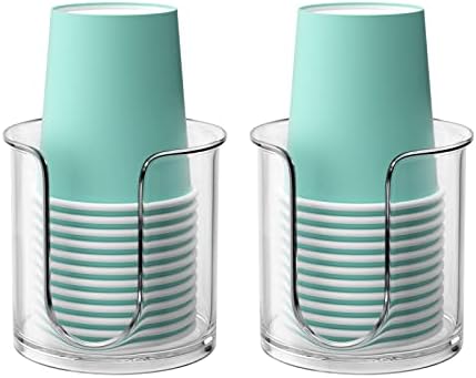 BYAWAY Compact Cup Dispenser for Bathroom Vanity 2 Pack