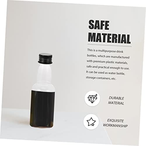 50pcs Clear Glass Shot Bottles with Caps for Home Brewing