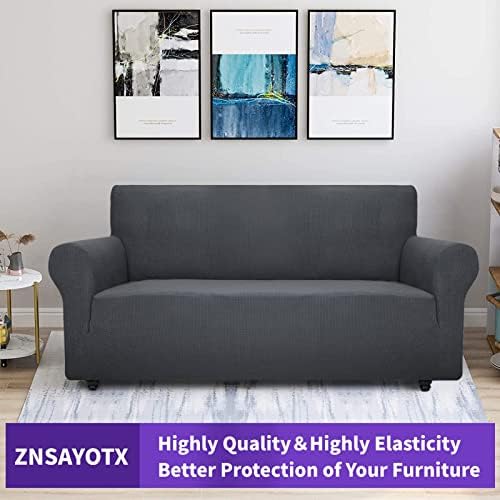 ZNSAYOTX Super Stretch Couch Cover Universal Fit for 3 Cushion Couch