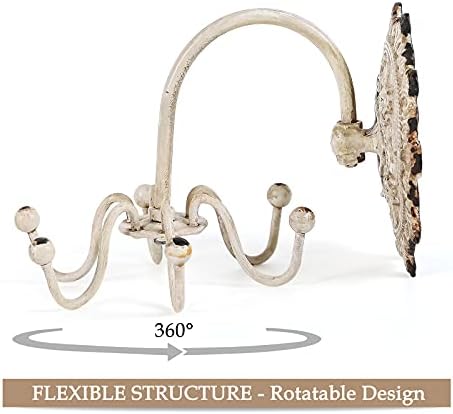 Nikki Home Rustic Wall Jewelry Organizer with 6 Hooks