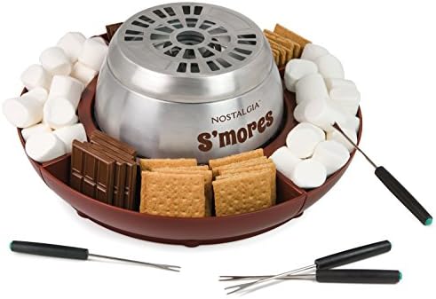 Nostalgia Indoor Electric Smores Maker - 4 Trays and Roasting Sticks