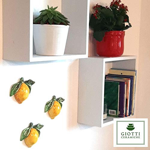 Italian Ceramic Lemons Wall Decor 3 pcs