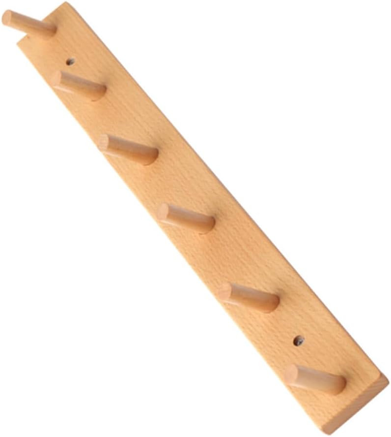 Bestyash Wooden Wall Mounted Storage Hanger for Clothes and Hats