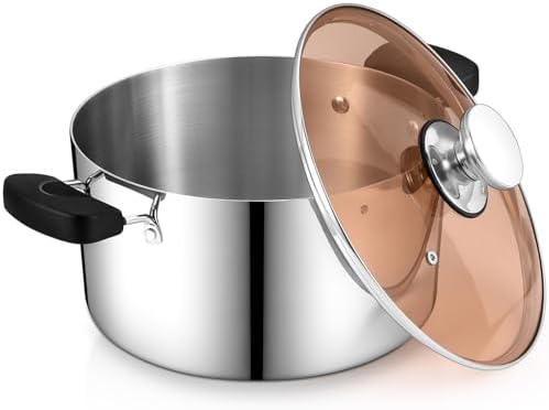 8 Quart 3-Ply Stainless Steel Stock Pot with Lid