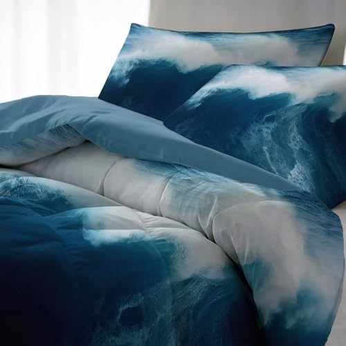 Blue Duvet Cover Twin XL Set with Matching Pillowcases
