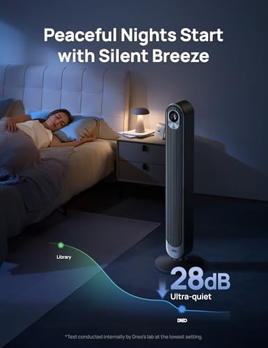 Dreo Tower Fan 42 Inch Bladeless Quiet 6 Speeds