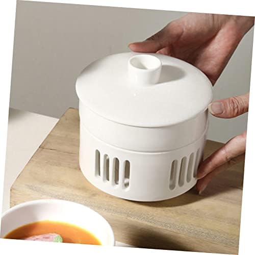 Alipis Ceramic Soup Stew Bowl with Heating Candle Base