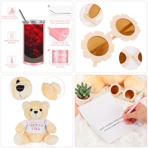 Woanger 5 Pcs Flower Girl Proposal Gifts Set