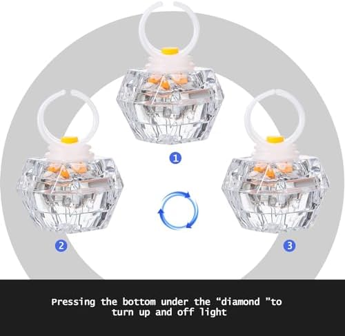 Hicarer 8 Piece LED Light Up Ring Set for Party Favors