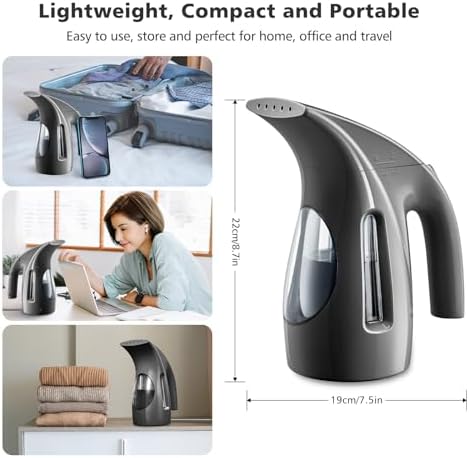 HiLIFE Portable Garment Steamer 240ml 700W Black