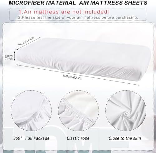Breling Kids Air Mattress Fitted Sheet White 1 Pcs