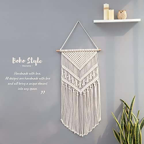 Mkono Macrame Wall Hanging Decor 17x33 Inches