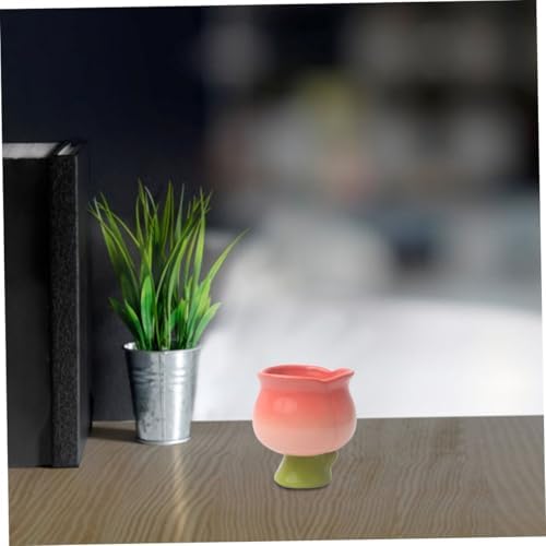 Floral Ceramic Dessert Bowl with Highfoot Design