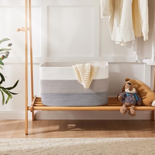 Artfeel Cotton Rope Laundry Basket with Storage