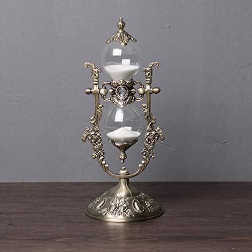 NIUASH 15 Minute Embossed Golden Hourglass Timer