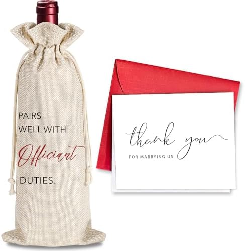 YAANUNULU Wine Bag with Greeting Card for Wedding Registry