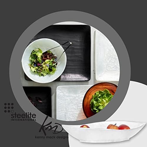 Steelite Resin Serving Bowl Kenny Mack Point Oval 3 Quart White