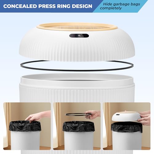 Pukomc Smart Sensor Wastebasket for Kitchen Bathroom Bedroom