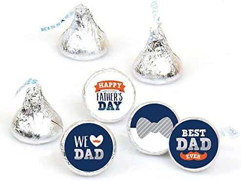 Happy Fathers Day Round Candy Sticker Favors - 1 Sheet of 108