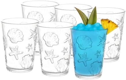 KLIFA Hawaii Series 152 Oz Set of 6 Shatterproof Acrylic Tumblers