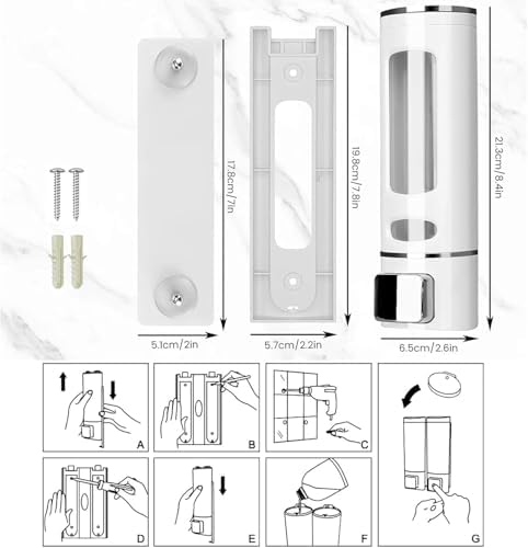 Single Wall Mounted Hand Soap Dispenser 135oz White