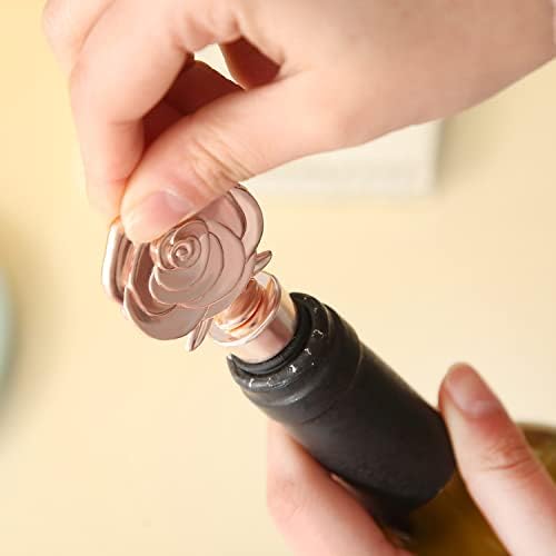 15 Pcs Rose Wine Stoppers Wedding Favors for Guests