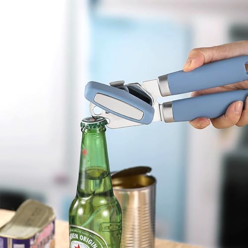 Manual Can Opener with Ergonomic Handle and Anti-slip Grip