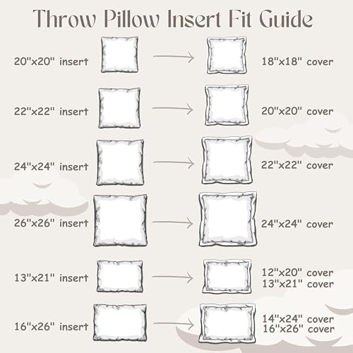 Cloudote Down Alternative Throw Pillow Insert 16x26 Pack of 2