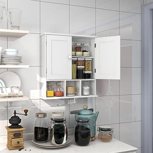 TaoHFE Wall Cabinet Over Toilet Storage With Adjustable Shelves