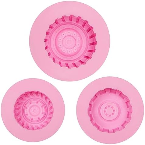 Tire Fondant Molds Silicone Set of 3 for Cakepops and Cupcakes