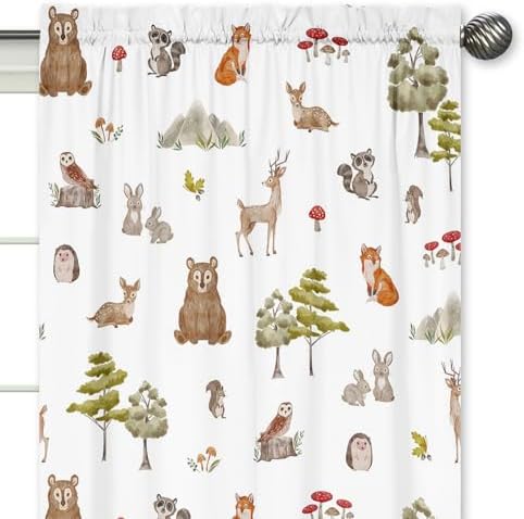 Sweet Jojo Designs Woodland Animal Window Panels Set of 2