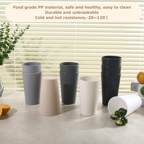 24 Pcs 20 Oz BPA-Free Plastic Cups Set