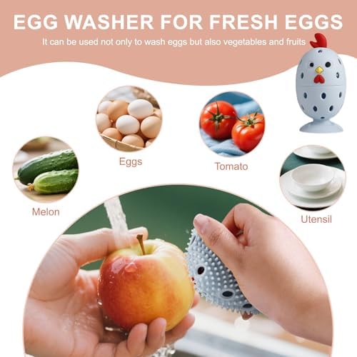 Wonlex Silicone Egg Scrubber with BPA-Free Bristles