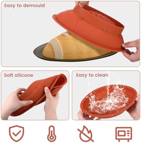 Football Cake Pan 105in Nonstick 3D Silicone Mold for Baking