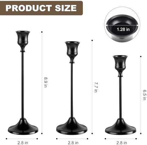 Tunyet 6PCS Metal Candlestick Holders