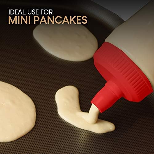 EXULTIMATE Pancake Batter Dispenser Pen 3 Cup Capacity Red