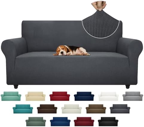 ZNSAYOTX Super Stretch Couch Cover Universal Fit for 3 Cushion Couch