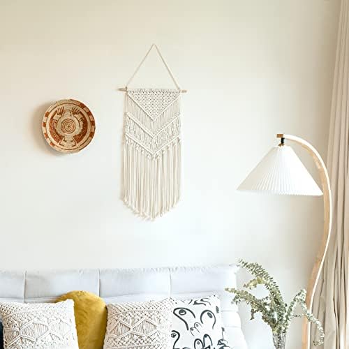 Mkono Macrame Wall Hanging Decor 17x33 Inches