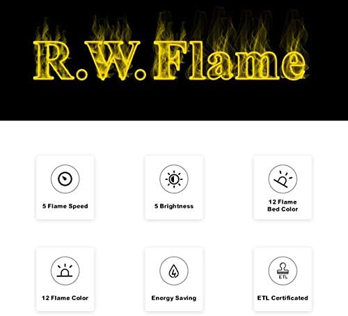 RWFLAME 50 Inch Electric Fireplace with Touch Screen and Remote Control