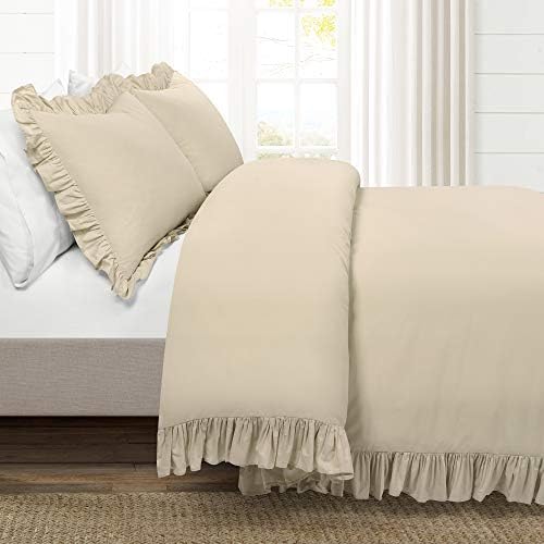Lush Decor Reyna Soft Knitted Ruffle Blanket King Wheat